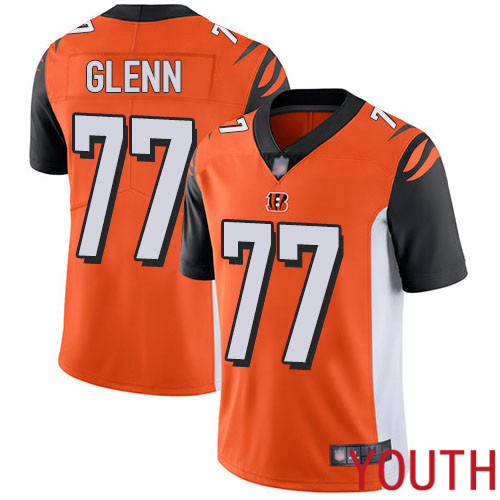 Cincinnati Bengals Limited Orange Youth Cordy Glenn Alternate Jersey NFL Footballl #77 Vapor Untouchable